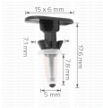 162844 Копче уплътнение врати и капак багажник Ford Opel Seat VW