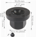 162948 Гайка PVC Ф6 Mini Cooper Opel Universal