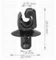 162971 Копче крепеж подпорна рейка капак за автомобили Ford