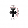 163476 Щипка калник прагове броня капак двигател Citroen Fiat Le