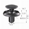 163476 Щипка калник прагове броня капак двигател Citroen Fiat Le