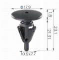 163982 Щипка долни прагове лайстни подкалници вежди Toyota