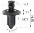 164299 Копче облицовка на двигателя Honda Suzuki Toyota Volvo