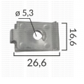 GA16419 Монтажна скоба за броня покривно покритие Seat VW