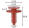 GC10011 Щипка кори на вратите Alfa Romeo Fiat Lancia