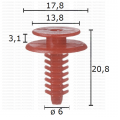 GC10011 Щипка кори на вратите Alfa Romeo Fiat Lancia