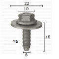 GC60578 Болт с шайба кори под двигателя окачване Lexus Toyota