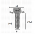 GC60597 Крепежен болт кората под двигателя и броня Citroen Peuge