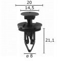 GC70569 Щипка кора под чистачки лайстни кори врати Alfa Romeo Fi