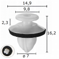 GC70687 Щипка лайстни капаци на прагове Lexus Toyota