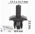 162665 Щипка крепеж решетка пред радиатора VW Golf Jetta T2