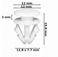 162787 Щипка за странична лайстна и багажник Audi Seat Skoda VW