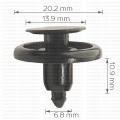 163167 Щипка за калник броня капаци Citroen Honda Lexus Nissan P