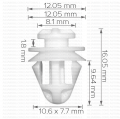163446 Копче за лайстна под вратите Renault Clio Megane Twingo