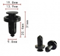 163802 Копче броня капак калник  Acura Honda Mitsubishi Nissan S