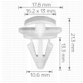 163917 Копче кора врата и праг за Audi Seat Skoda VW