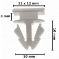 163929 Копче за лайстни за Audi Seat Skoda VW