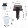 163955 Щипка за кора на врата праг за Audi Seat Skoda VW