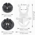 G8052 Копче пръчка преден капак за Acura Honda