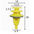 GC60543 Щипка панели врати Buick Cadillac Chevrolet GMC Hummer M